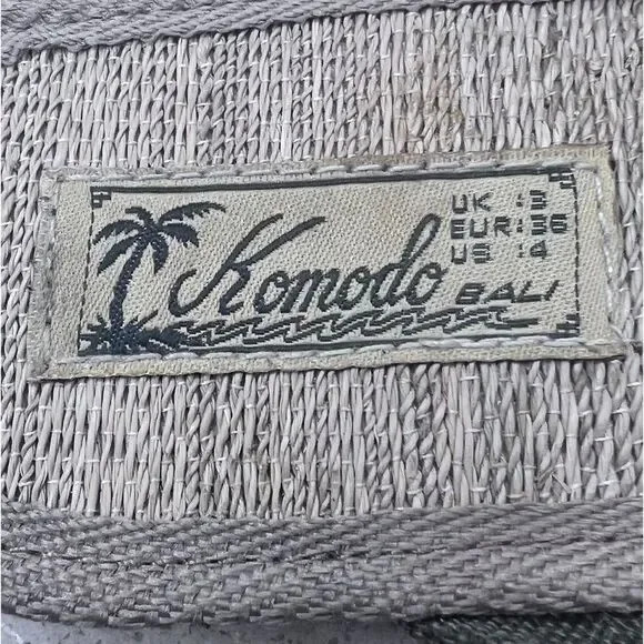 Komodo Bali Helena Green Sandal Organic Cotton & Recycled PU Footbed Size 4 - Picture 13 of 13